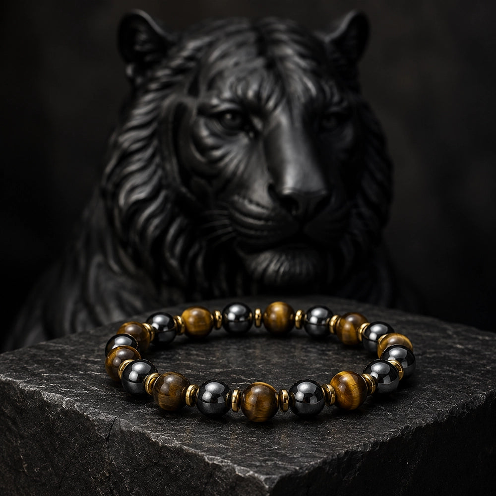 Velora Tiger | Kaplan Gözü & Hematit Bileklik