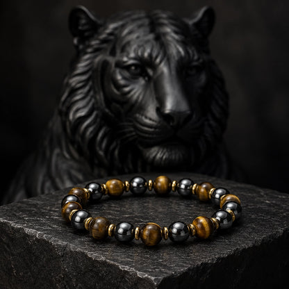 Velora Tiger | Kaplan Gözü & Hematit Bileklik